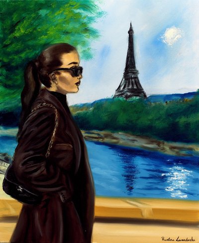 Paryskie popołudnie, 2024 (olej na płótnie) autorstwa Ruslana Levandovska