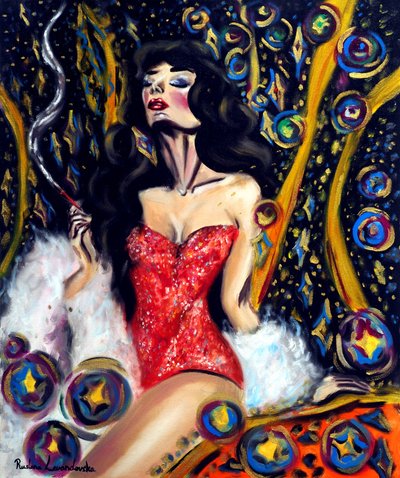 Shimmering Night, 2025 (olej na płótnie) autorstwa Ruslana Levandovska