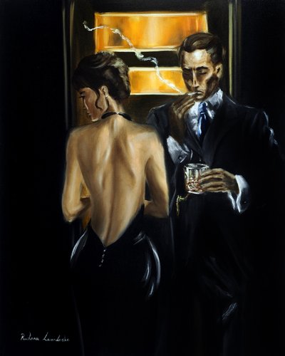 Dym i jedwab, 2025 (olej na płótnie) autorstwa Ruslana Levandovska