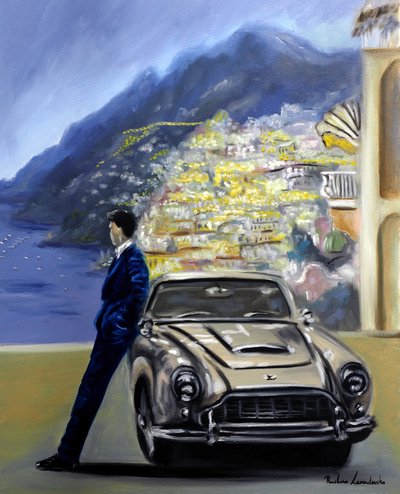 The Amalfi Coast Drive, 2025 (olej na płótnie) autorstwa Ruslana Levandovska