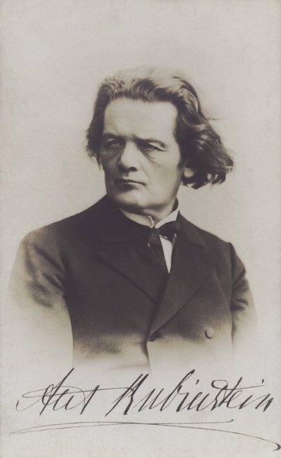 Anton Rubinstein, rosyjski kompozytor, dyrygent i pianista (zdjęcie czarno-białe) autorstwa Russian Photographer (after)