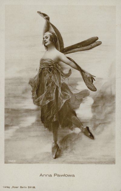 Anna Pavlova, rosyjska primabalerina (zdjęcie czarno-białe) autorstwa Russian Photographer