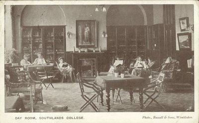 Pokój dzienny, Southlands College, Roehampton, Londyn (zdjęcie czarno-białe) autorstwa Russian Photographer
