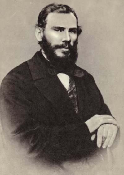 L N Tołstoj, Moskwa, 1862 autorstwa Russian Photographer