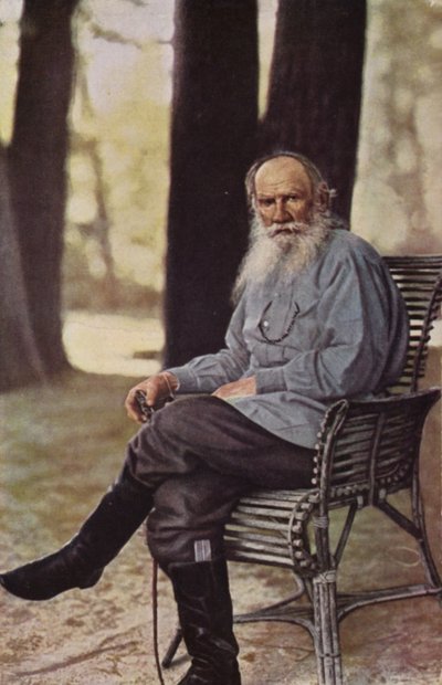Lew Tołstoj (1828-1910), rosyjski powieściopisarz, autor opowiadań i dramaturg autorstwa Russian Photographer