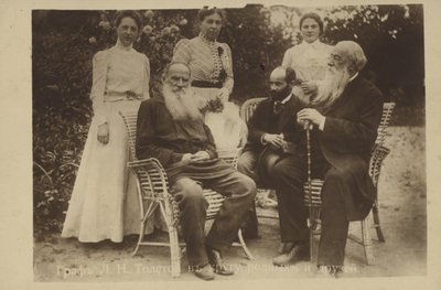 Lew Tołstoj z rodziną i przyjaciółmi autorstwa Russian Photographer