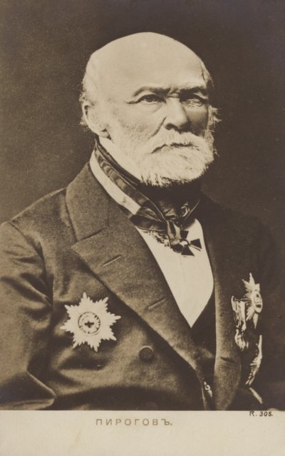 Nikolay Pirogov (1810-1881), rosyjski lekarz, naukowiec, chirurg i anatom autorstwa Russian Photographer