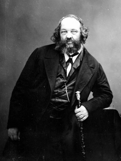 Portret Michaiła Bakunina (1814 - 1876), rosyjskiego rewolucjonisty anarchisty (1814 - 1876). Fotografia. autorstwa Russian Photographer