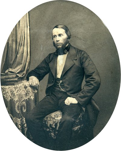 Portret filologa i językoznawcy Jakowa K. Grotha (1812-1893). Zdjęcie albuminy autorstwa Russian Photographer
