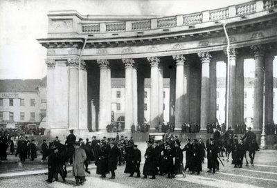 Demonstracja studencka, Petersburg, 1905 autorstwa Russian Photographer