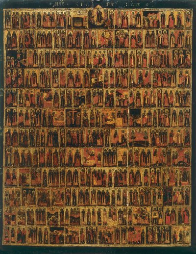 Menologia od września do lutego, ze Szkoły Rosyjskiej, w Galerii Accademia we Florencji autorstwa Russian School