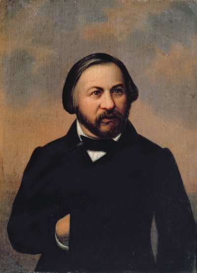 Portret Michaiła Iwanowicza Glinki (1804-57), 1850p autorstwa Russian School