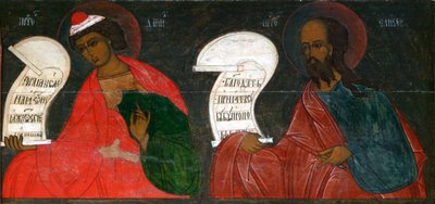 Prorocy Daniel i Elizeusz, XVI wiek. autorstwa Russian icon.