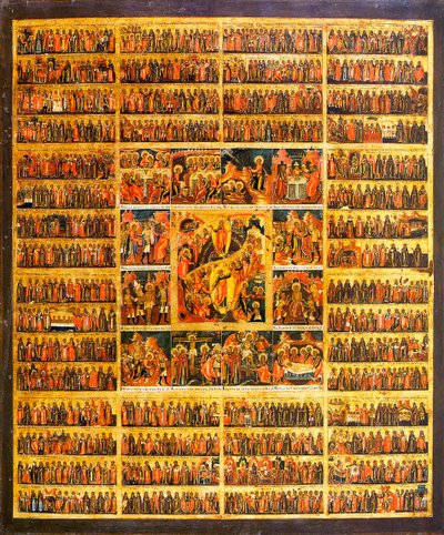 Kalendarz roczny ze scenami Męki Pańskiej, druga połowa XIX wieku. autorstwa Russian icon.