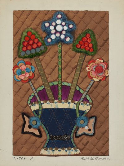 Kołdra z aplikacją narzuty, ok. 1936. autorstwa Ruth M Barnes