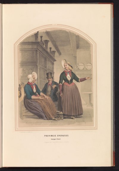 Tradycyjny strój Kampen w Overijssel, 1857 Prowincja Overijssel Kamper-Eiland / XII (tytuł na obiekcie) autorstwa Ruurt de Vries