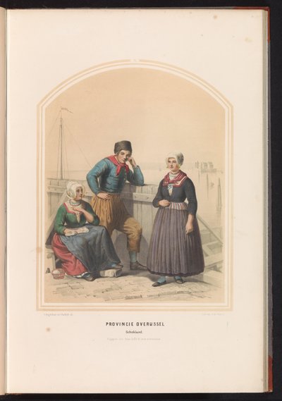 Tradycyjny strój Schokland w prowincji Overijssel, 1857 Prowincja Overijssel Schokland / X (tytuł na obiekcie) autorstwa Ruurt de Vries