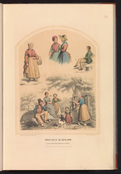 Tradycyjny strój prowincji Gelderland, 1857 Prowincja Geldria / 
