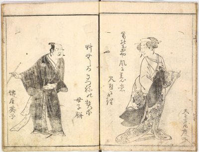 Aktorzy Kabuki na scenie, 1784., 1784. autorstwa Ryukosai