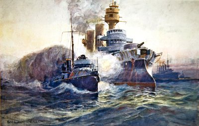 „Uruchamianie blokady”, ilustracja z tygodnika „Czarno-biały” autorstwa S.M. R.B.A. (after) Laurence