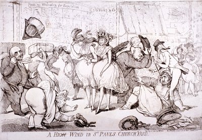 „Wiatr na cmentarzu św. Pawła”, Londyn, 1793 autorstwa SW Fores