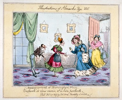 „Przybycie Louisy do Birmingham House”, 1827 autorstwa SW Fores