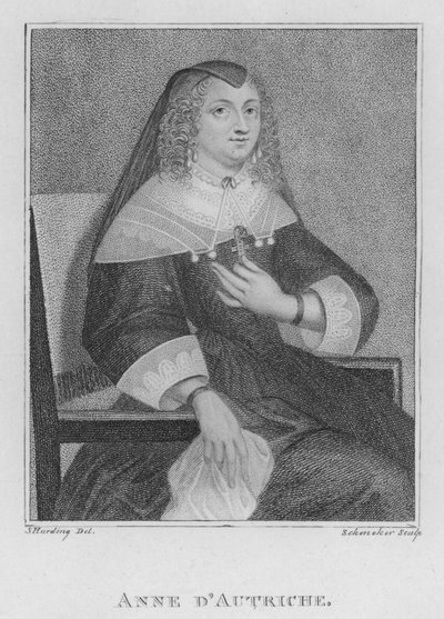 Anna Austriacka (grafika) autorstwa S. (after) Harding