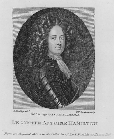 Hrabia Antoine Hamilton (grafika) autorstwa S. (after) Harding