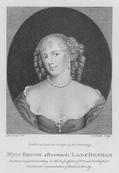 Panna Brook potem Lady Denham (grawerowanie) autorstwa S. (after) Harding