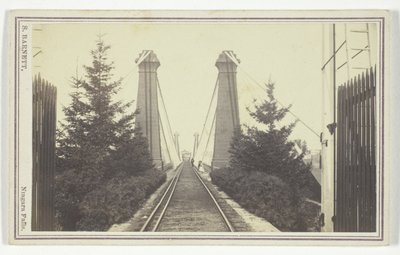 Kolejowy most wiszący, wodospad Niagara autorstwa S. Barnett