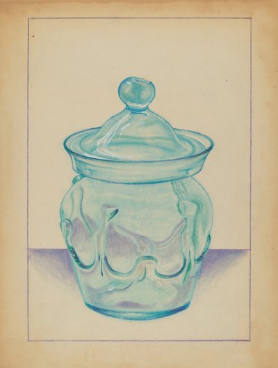 Szklany pojemnik autorstwa S. Brodsky