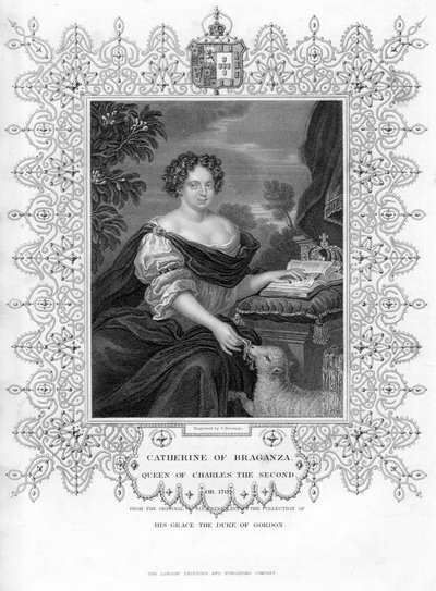 Katarzyna z Braganzy, królowa małżonka króla Anglii Karola II, XIX wiek. autorstwa S. Freeman