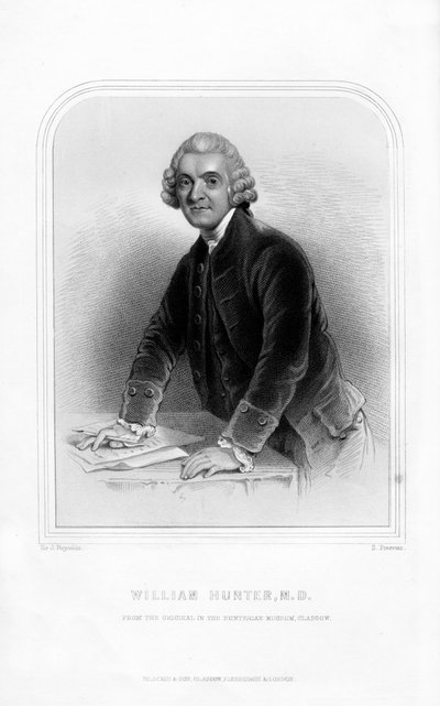 Dr William Hunter, szkocki anatom i położnik, 1870 autorstwa S. Freeman