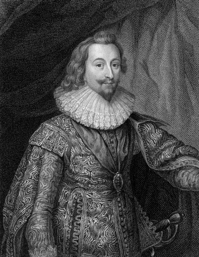 George Villiers, 1. książę Buckingham 1592-1628, 1824. autorstwa S. Freeman