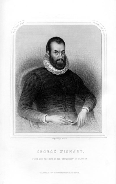 George Wishart, szkocki reformator religijny i męczennik protestancki, 1870 autorstwa S. Freeman