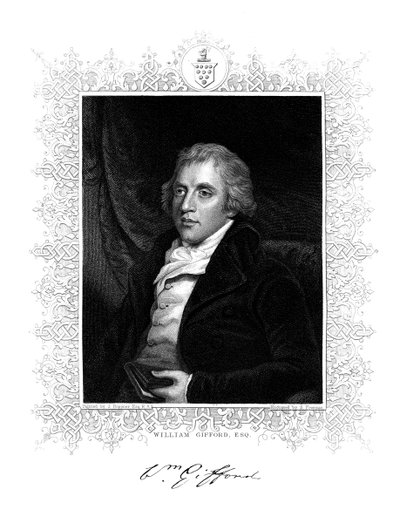 William Gifford, angielski krytyk, redaktor i poeta, XIX wiek. autorstwa S. Freeman