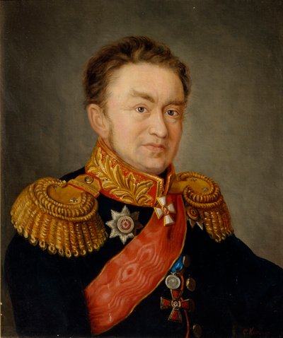 Portret Pawła Nikołajewicza Choglokowa 1772-1832, lata 20. XIX wieku autorstwa S. Komenko