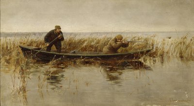 Polowanie na kaczki, druga połowa XIX wieku autorstwa S. Silvanovich