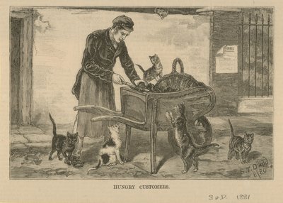 Głodni klienci (grawerowanie) autorstwa S. T. Dadd