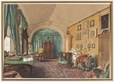 Wnętrze męskiego salonu autorstwa S. Tolstoi