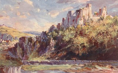 Zamek Ventadour (kolorowa litografia) autorstwa Sabine Baring Gould