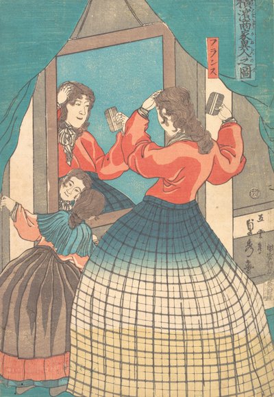 Druk, 1861 Bunkyu 1, 1 miesiąc. autorstwa Sadahide Utagawa