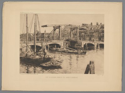 Widok na Chudy Most w Amsterdamie Chudy most w Amsterdamie (tytuł na obiekcie) autorstwa Salomon Garf