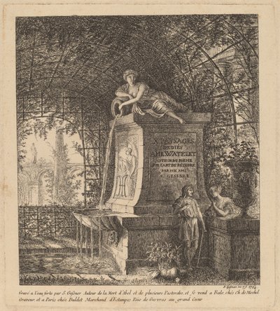 Fontanna w altanie, 1764. autorstwa Salomon Gessner