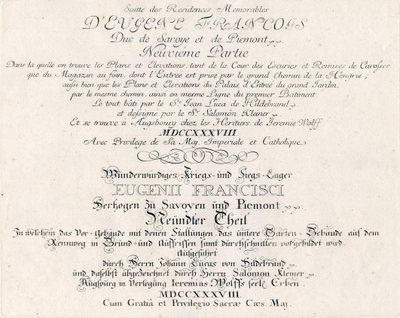 Strona tytułowa dziewiątej części autorstwa Salomon Kleiner