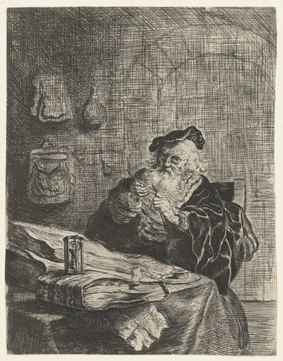 Mężczyzna z scyzorykiem autorstwa Salomon Koninck (attributed to)
