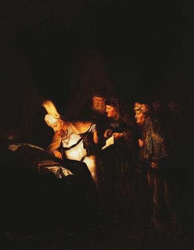 Poncjusz Piłat odmawia zmiany inskrypcji na krzyżu Chrystusa, 1641 autorstwa Salomon Koninck