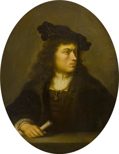 Portret nieznanego mężczyzny, ok. 1629-56 (olej na desce) autorstwa Salomon Koninck