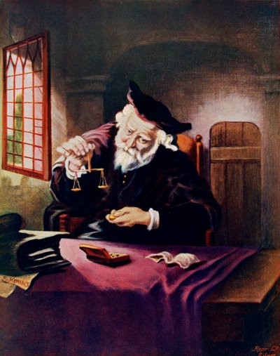 Waga złota, 1908-1909. autorstwa Salomon Koninck