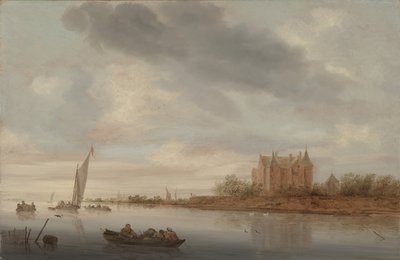 Zamek nad rzeką, 1644 autorstwa Salomon van Ruisdael or Ruysdael